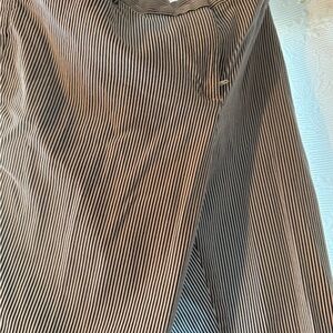 Talbots Blue and White Striped Hipshire ankle pants